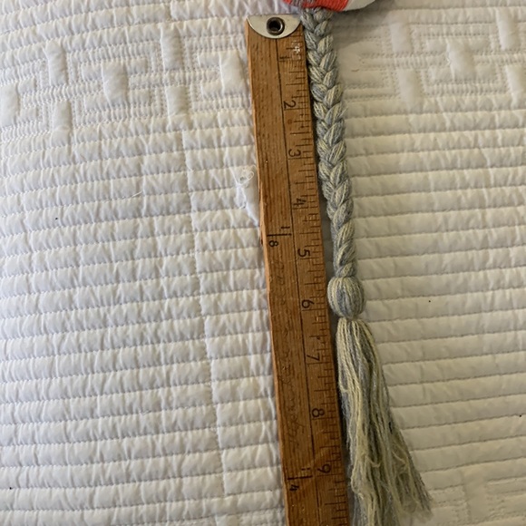 Mixed geometric mixed  carpet patterned knit trapper hat with faux fur trim - Picture 10 of 12